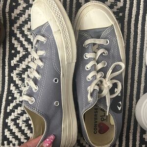 Converse Gray and White Low-Top Sneakers